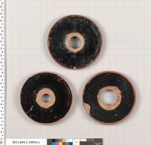 Terracotta fragments of kylikes (drinking cups)