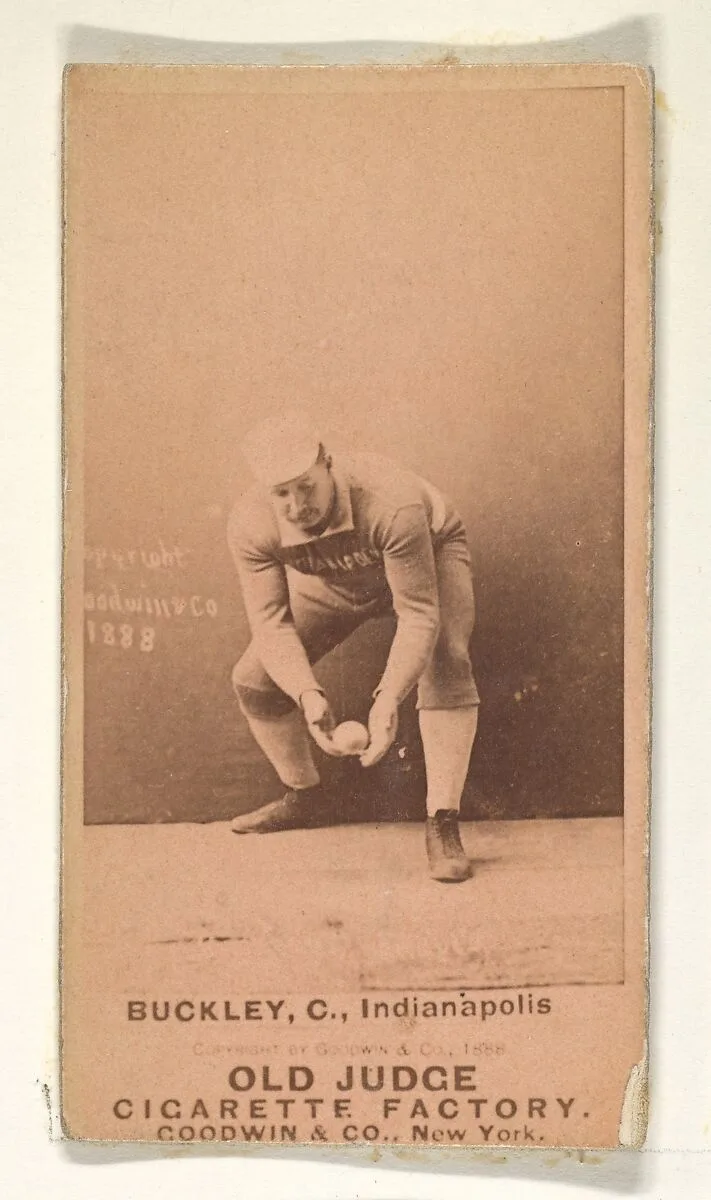 Buckley, Catcher, Indianapolis, from the Old Judge series (N172) for Old Judge Cigarettes — Goodwin & Company