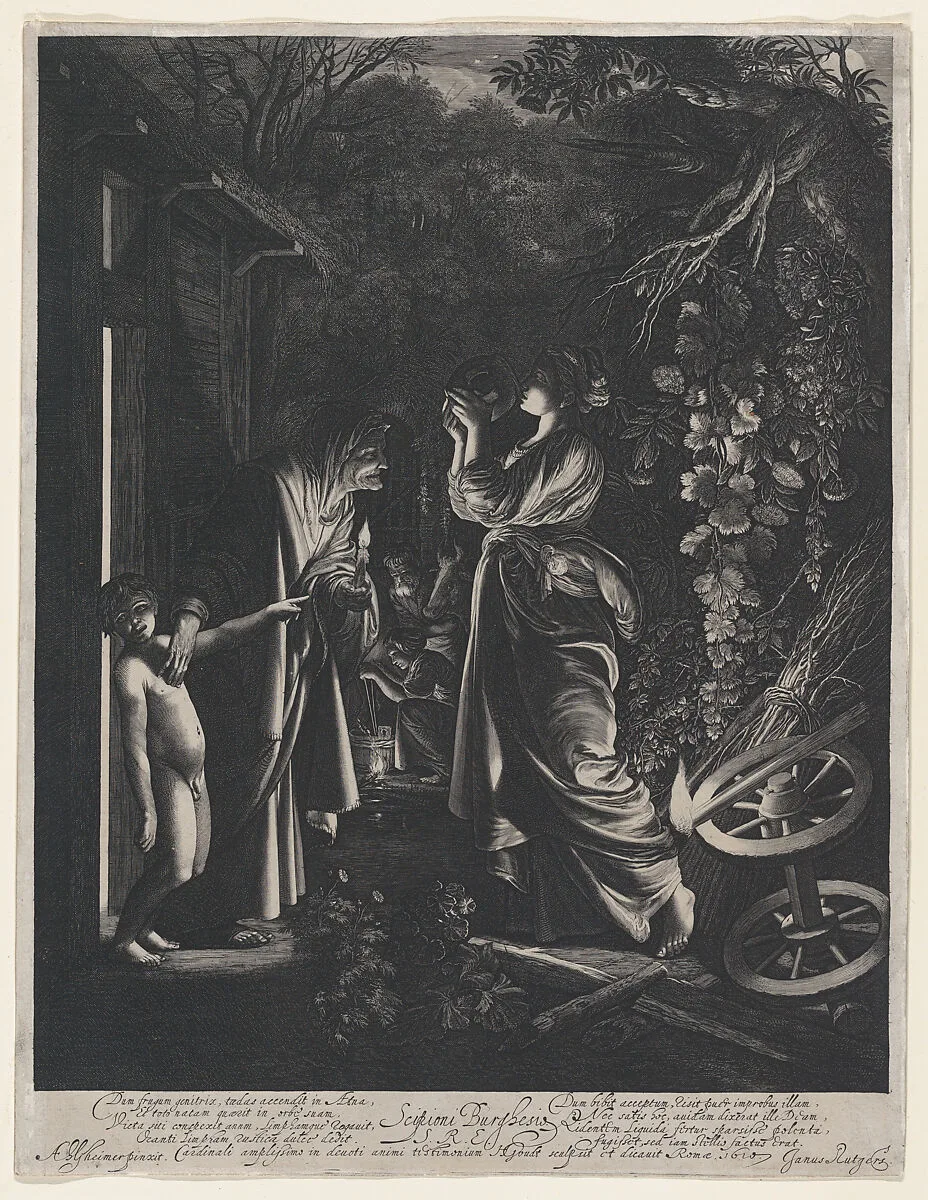 Ceres Seeking Her Daughter (The Mocking of Ceres) — Hendrick Goudt|Adam Elsheimer