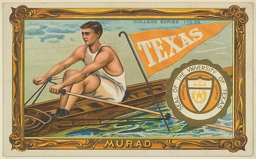 Texas University, version one, part of the College Series cabinet cards (T6)
