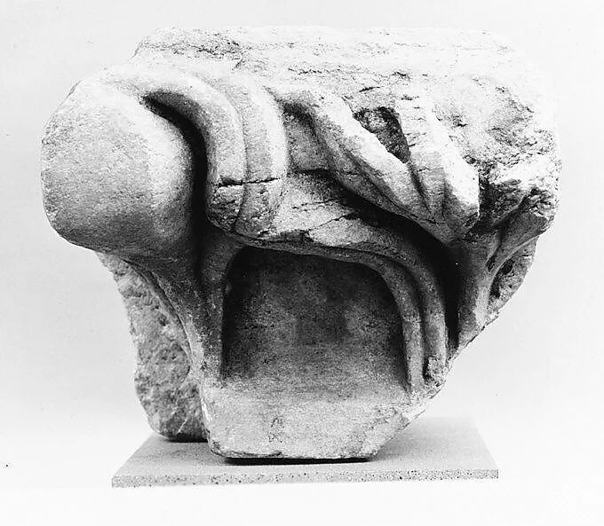 Marble fragment of an anta (pilaster) capital from the Temple of Artemis at Sardis — Unknown