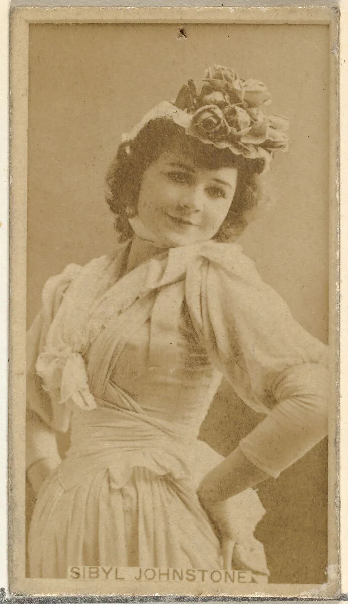 Sibyl Johnstone, from the Actors and Actresses series (N145-8) issued by Duke Sons & Co. to promote Duke Cigarettes — W. Duke, Sons & Co.|American Tobacco Company