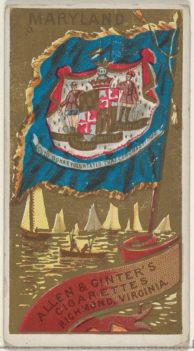 Maryland, from Flags of the States and Territories (N11) for Allen & Ginter Cigarettes Brands — Allen & Ginter