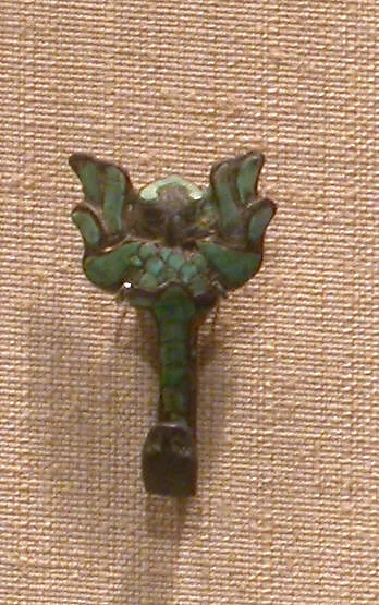 戰國 鎏金嵌松石青銅带鈎|Belt hook — Unknown