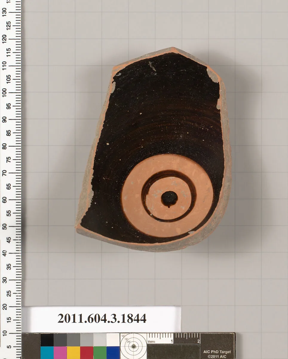 Terracotta fragment of a kylix: Lip cup (drinking cup) — Unknown