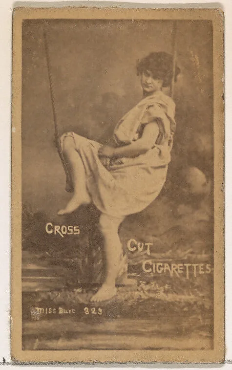 Card Number 323, Miss Durc, from the Actors and Actresses series (N145-1) issued by Duke Sons & Co. to promote Cross Cut Cigarettes — W. Duke, Sons & Co.