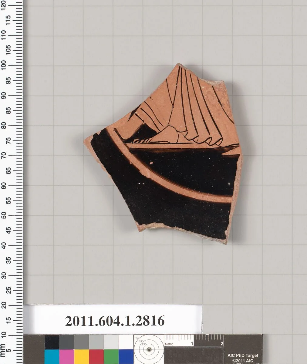 Terracotta fragment of a kylix (drinking cup) — Unknown