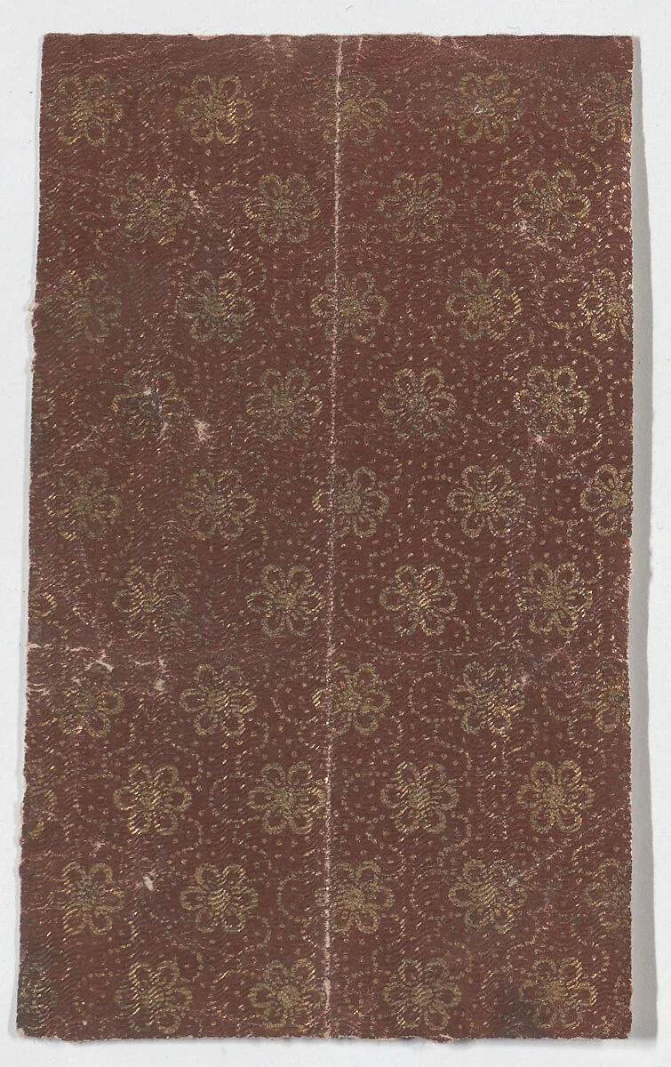 Sheet with gold floral pattern — Anonymous