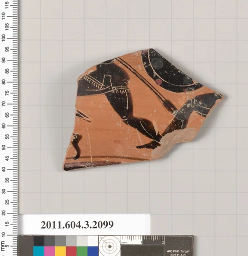Terracotta fragment of a kylix (drinking cup)