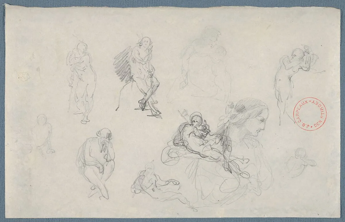 Studies after Michelangelo — Jean-Baptiste Carpeaux|Michelangelo Buonarroti