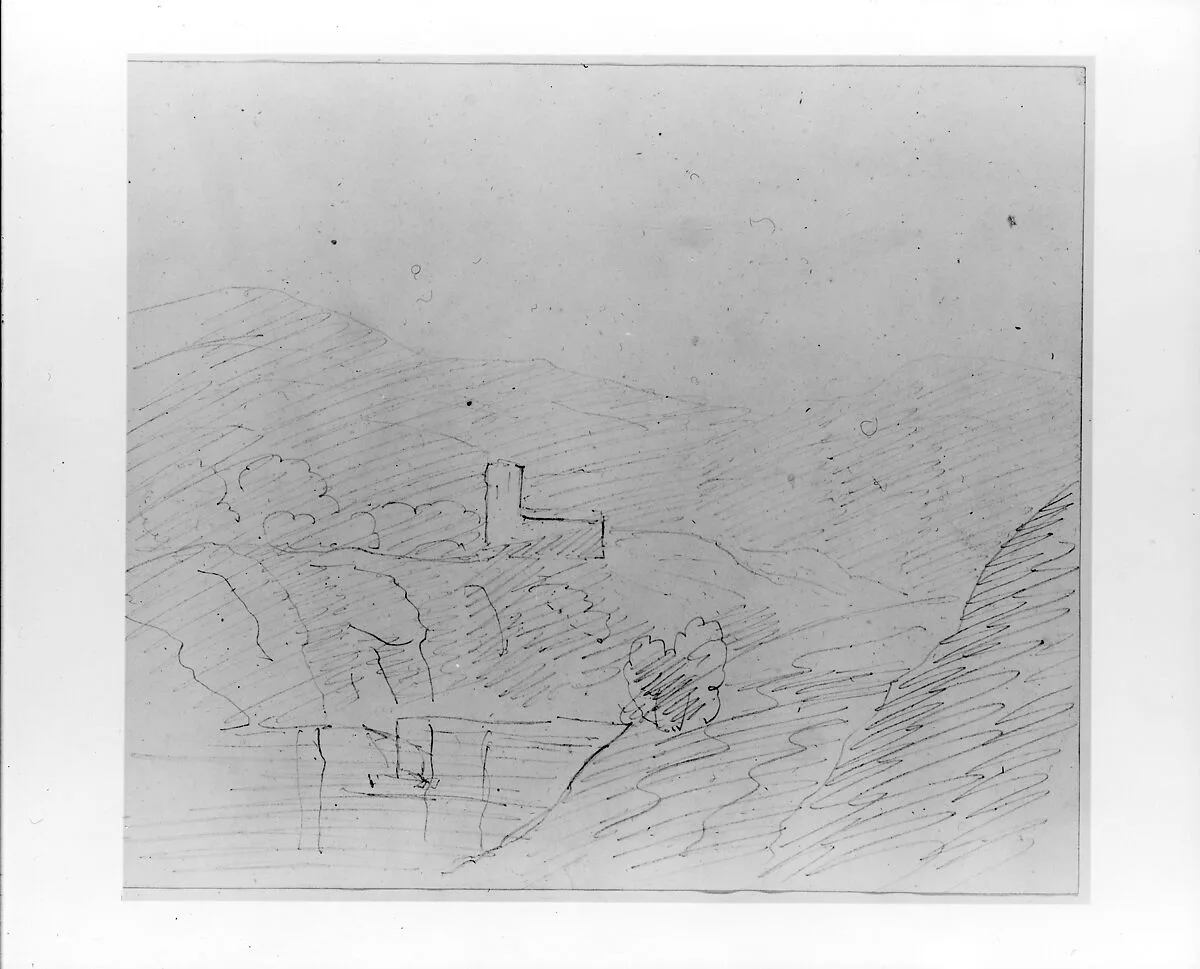 Study of Mountains and Hills (from Sketchbook) — John William Casilear