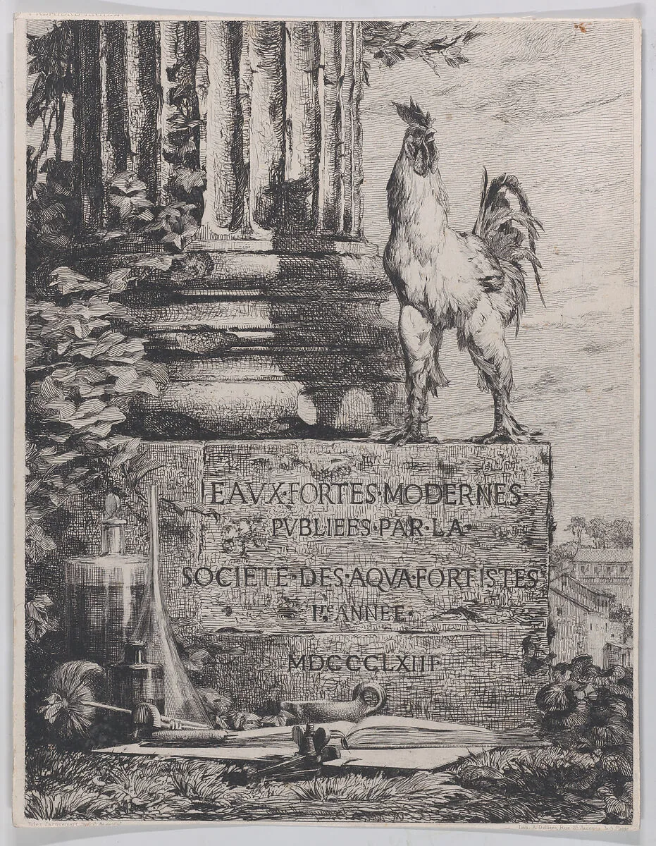 Frontispiece for the Society of Aqua-Fortistes — Jules-Ferdinand Jacquemart