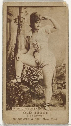 Miss Linzuisk, from the Actors and Actresses series (N171) for Old Judge Cigarettes