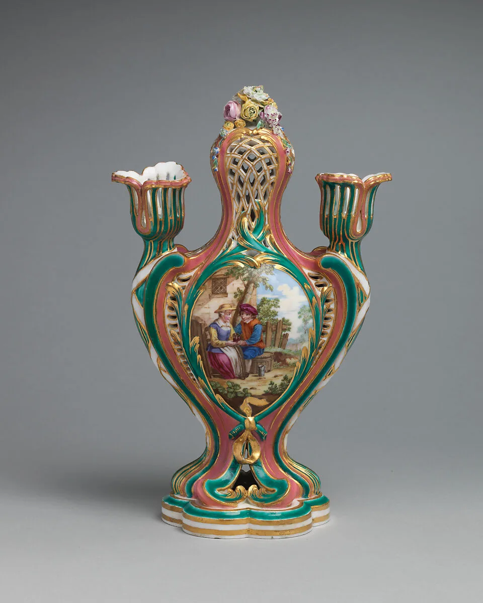 Potpourri vase with candleholders (pot-pourri à bobêche) (one of a pair) — Sèvres Manufactory|Jean-Claude Duplessis|Charles Nicolas Dodin|Pierre-Louis-Philippe (Armand II, called le jeune)
