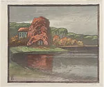 Landscape with a lake — A. Bähker
