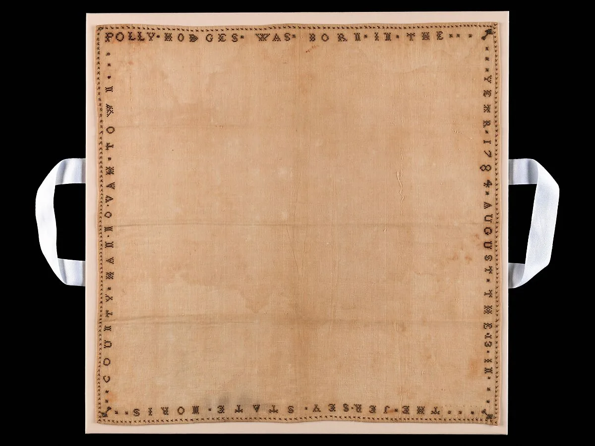 Embroidered sampler — Polly Hodges