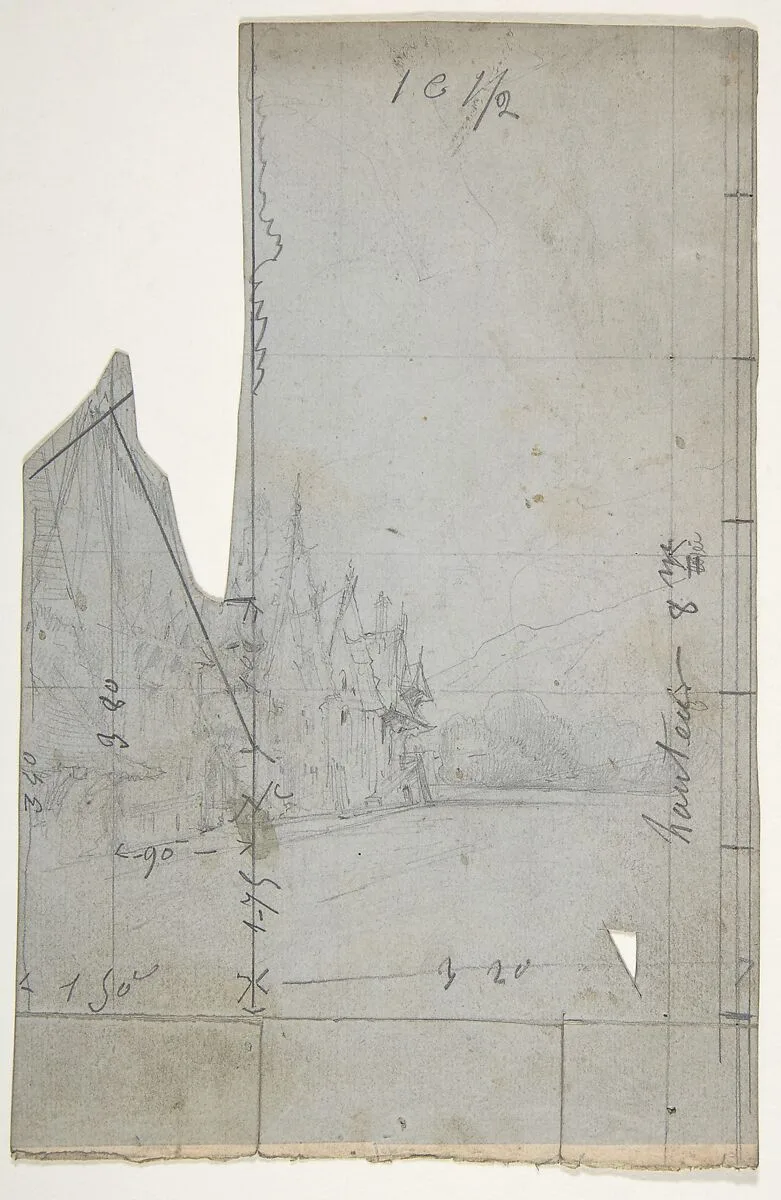 Design for a Stage Set at the Opéra, Paris — Eugène Cicéri