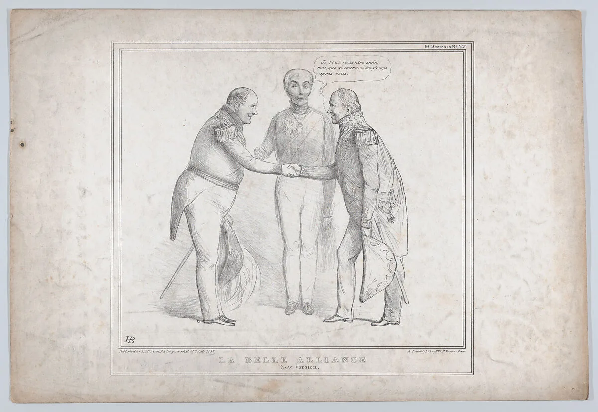 La Belle Alliance: New Version — Marshal Jean de Dieu Soult|Rowland Hill, 1st Viscount Hill|John Doyle|Thomas McLean|Alfred Ducôte|Arthur Wellesley, 1st Duke of Wellington