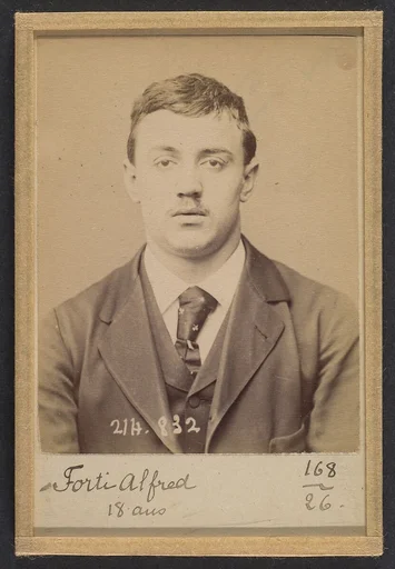 Forti. Alfred. 18 ans, né à Milan (Italie). Restaurateur. Anarchiste. 27/2/94.