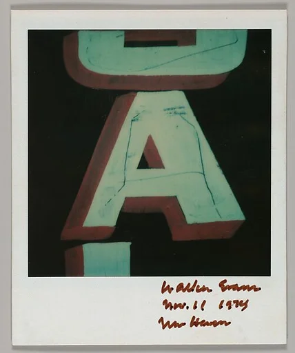 [Detail of Sign Lettering: "A"]