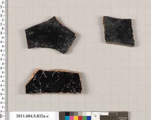 Terracotta fragments of kylikes (drinking cups)