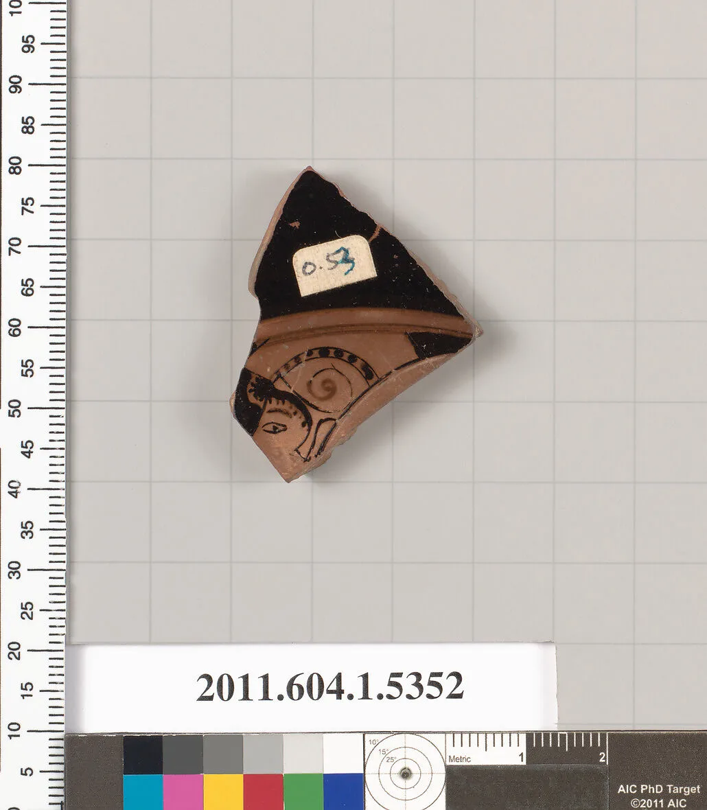 Terracotta fragment of a kylix (drinking cup) — Unknown