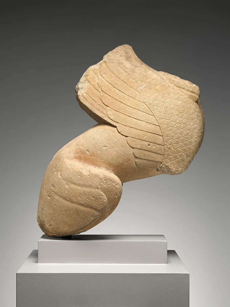 Limestone statue of a sphinx — Unknown