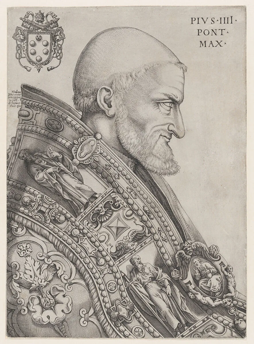 Portrait of Pope Pius IV — Nicolas Beatrizet
