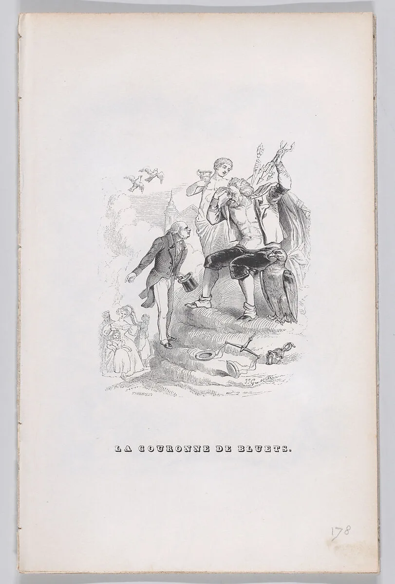 "Crown of Cornflowers" from The Complete Works of Béranger — Pierre Jean de Béranger|Fournier & Perrotin|John Thompson|J. J. Grandville
