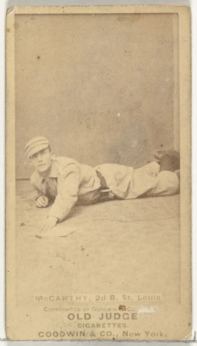 Tommy McCarthy, Center Field, St. Louis Browns, from the Old Judge series (N172) for Old Judge Cigarettes — Goodwin & Company