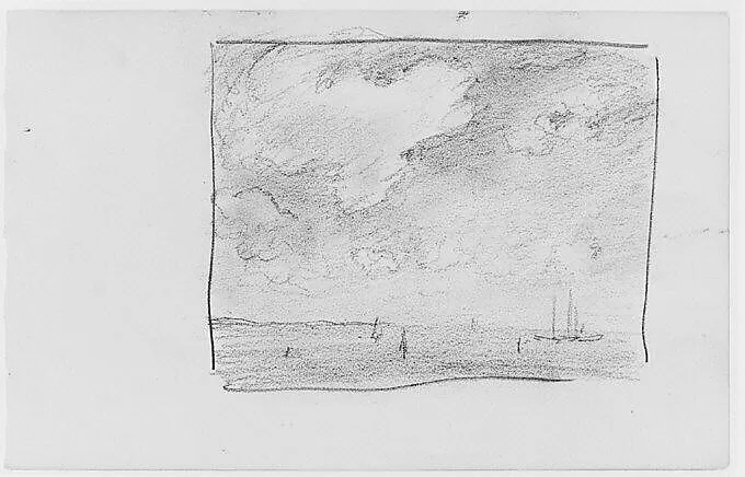 View of (Long Island?) Sound (from Sketchbook) — Henry Ward Ranger