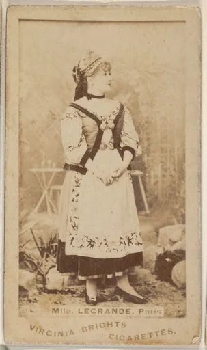 Mlle. Legrande, Paris, from the Actors and Actresses series (N45, Type 1) for Virginia Brights Cigarettes