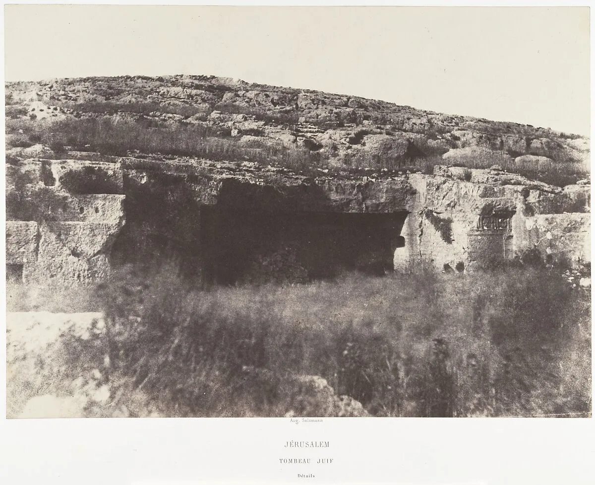 Jérusalem, Tombeau Juif, Détails — Auguste Salzmann|Imprimerie photographique de Blanquart-Évrard, à Lille
