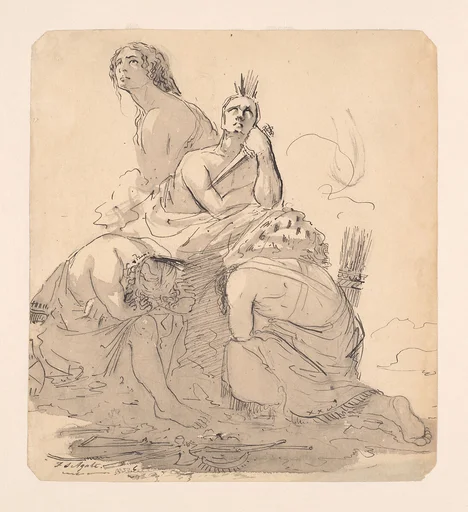 Indians Lamenting the Approach of the White Man (from McGuire Scrapbook)