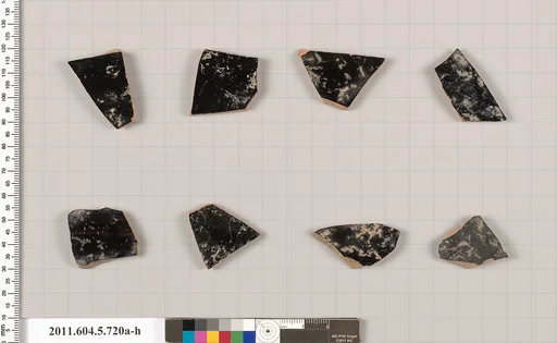 Terracotta fragments of kylikes (drinking cups)