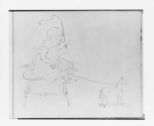 Baby with a Toy Horse (from Sketchbook)