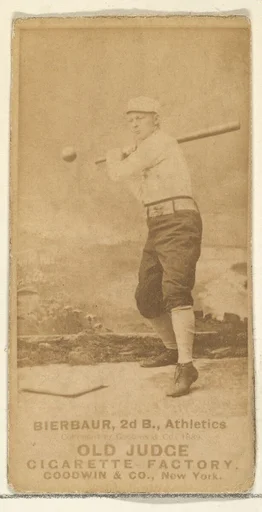 Bierbauer, 2nd Base, Philadelphia Athletics, from the Old Judge series (N172) for Old Judge Cigarettes