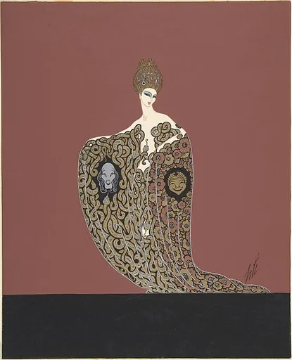 "Les Plaisirs - Innocents et Morbids" Ballet Costume Design of Twinned Serpents for "L'Or," Ziegfield Follies