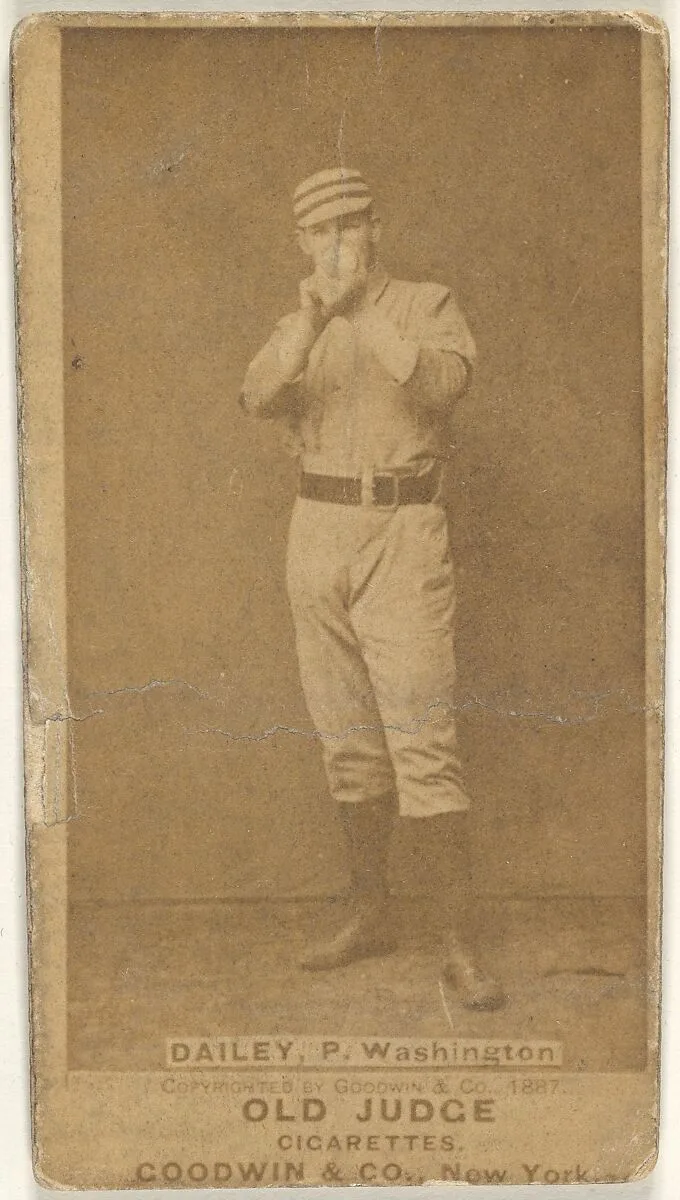 Edward M. Daily, Pitcher, Washington Nationals, from the Old Judge series (N172) for Old Judge Cigarettes — Goodwin & Company