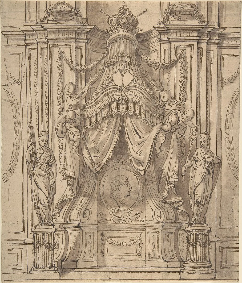 Drawing for a Palace Decoration — Anonymous, Italian, Bolognese 18th century artist