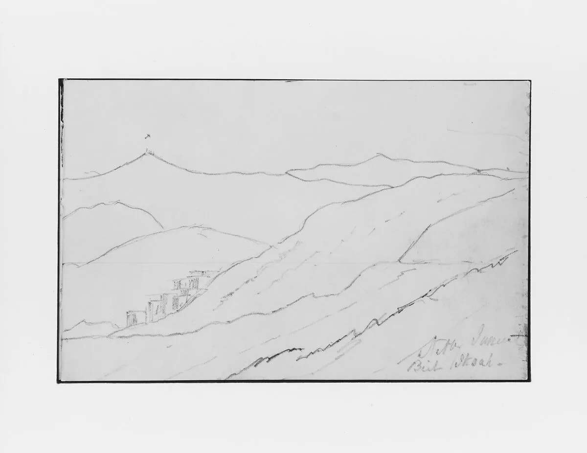 Panorama Landscape of Nebi Samouel (from Sketchbook) — Mary Newbold Sargent