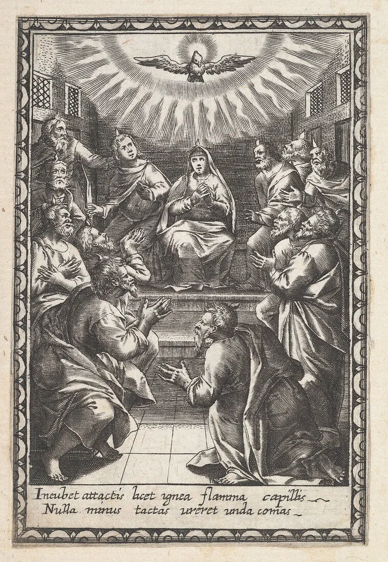 Pentecost — Anonymous|Justus Sadeler