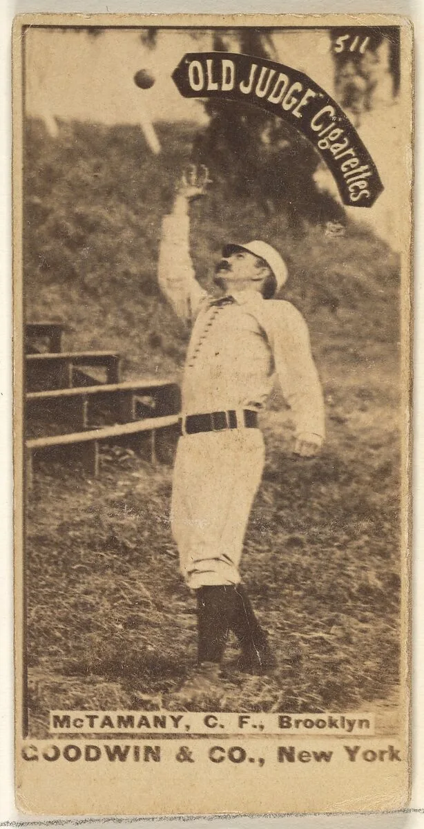 McTamany, Center Field, Brooklyn, from the Old Judge series (N172) for Old Judge Cigarettes — Goodwin & Company