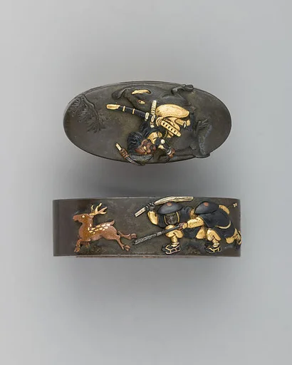 Sword-Hilt Collar and Pommel (Fuchigashira)