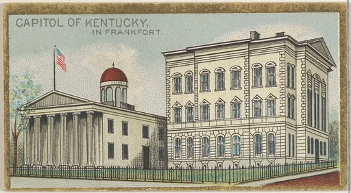 Capitol of Kentucky in Frankfort, from the General Government and State Capitol Buildings series (N14) for Allen & Ginter Cigarettes Brands