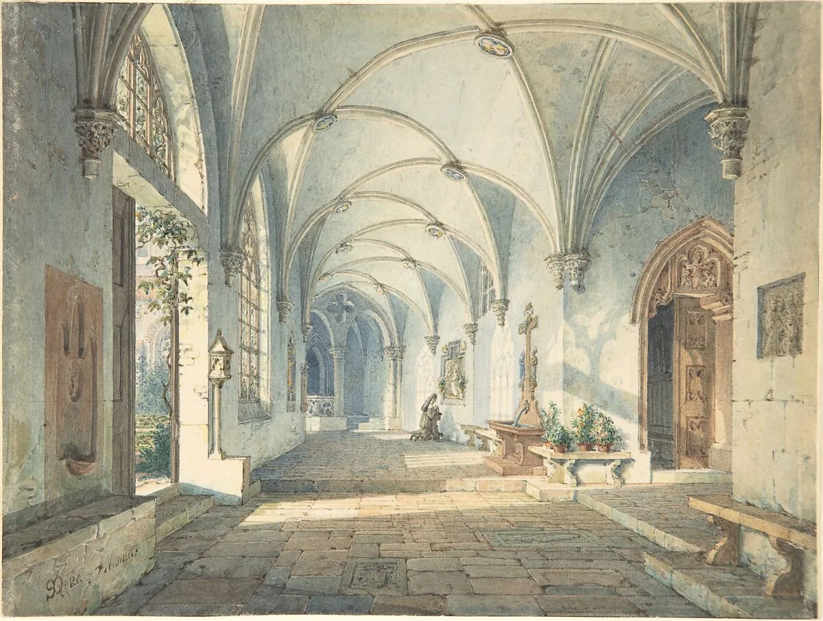 Cloisters in a Nunnery — Simon Quaglio