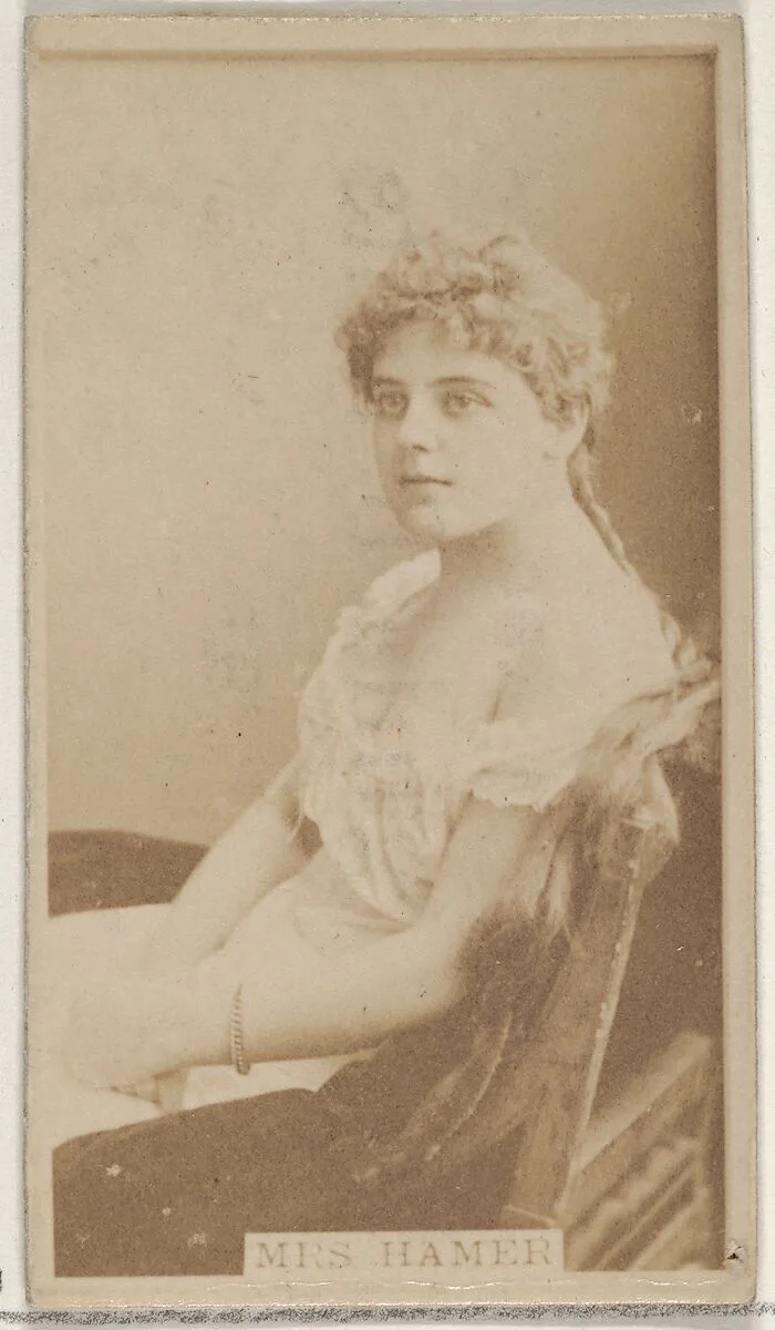 Mrs. Hamer, from the Actors and Actresses series (N45, Type 8) for Virginia Brights Cigarettes — Allen & Ginter