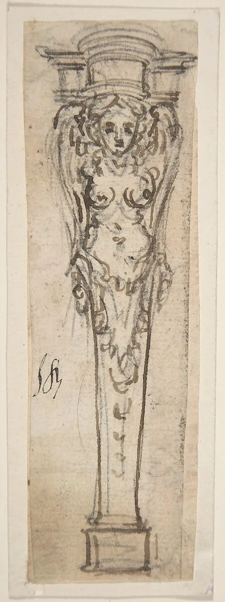 Design for a Term Shaped like a Winged Female Figure — Giovanni Battista Foggini