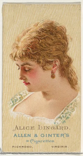 Alice Lingard, from World's Beauties, Series 2 (N27) for Allen & Ginter Cigarettes