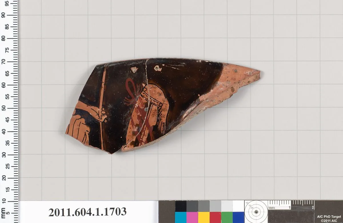 Terracotta rim fragment of a kylix (drinking cup) — Unknown